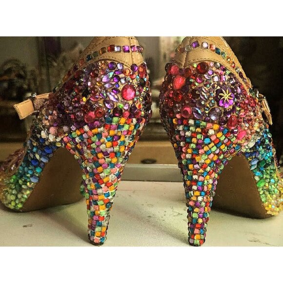 Gorgeous Rainbow Sequined Heels - Picture 12 of 15